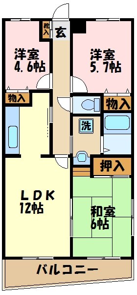 ヒルズオカモトIIの物件間取画像