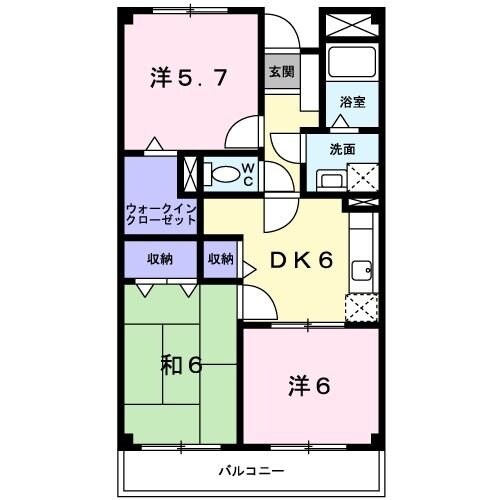 シェモア五番舘の物件間取画像