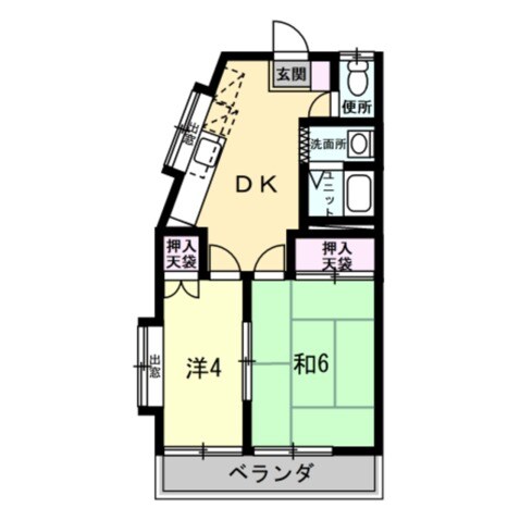 西ハイツの物件間取画像