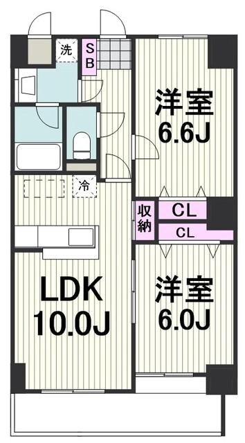 サンモール城郷の物件間取画像