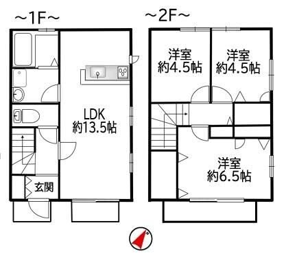 サンビレッジの物件間取画像