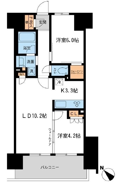 ＢＬＥＳＳ宮崎台の物件間取画像