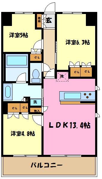 ＢＬＥＳＳ宮崎台の物件間取画像