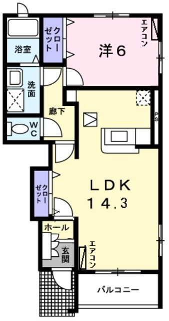 ルミナスＭ３　Ａ棟の物件間取画像