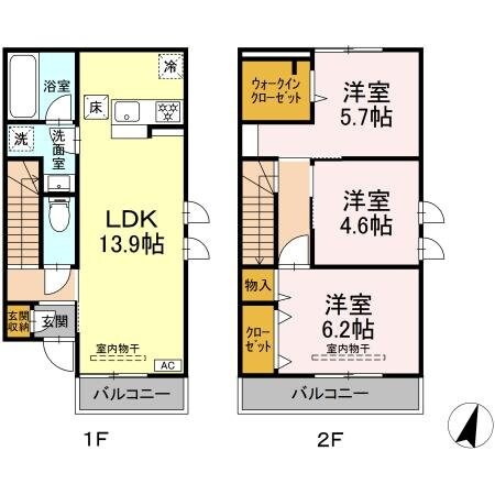 ルミナーレIIの物件間取画像