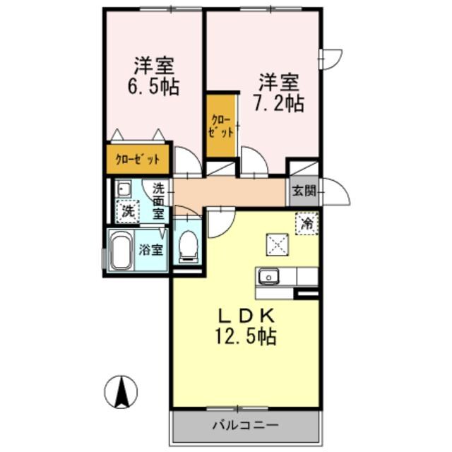 フラットＳＡＫＡＥの物件間取画像