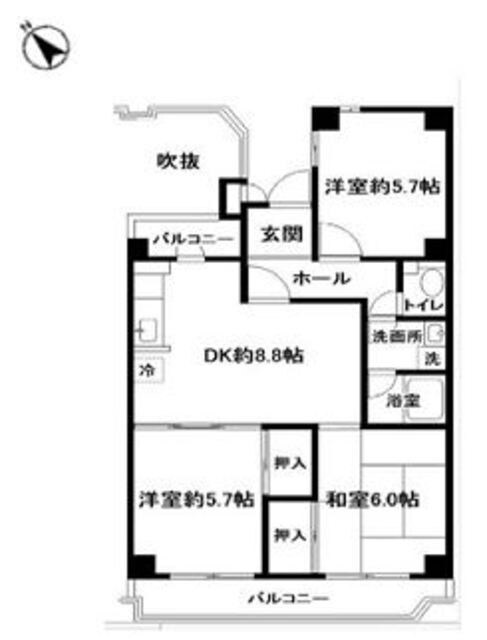 ＨＭＣあざみ野の物件間取画像