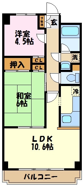 ルミナンス中川の物件間取画像