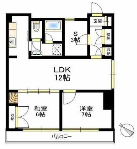 プラーズ見花山の物件間取画像