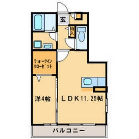 レセンテ野川Ｂ棟の物件間取画像