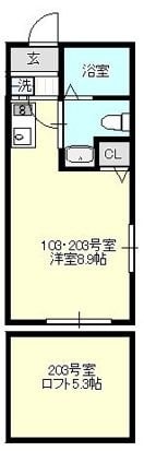 ベイルーム鴨居の物件間取画像