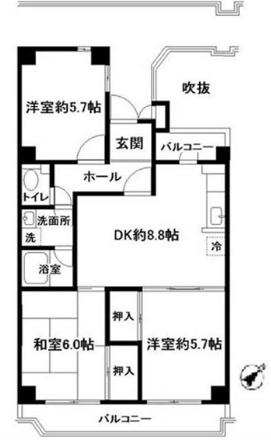 ＨＭＣあざみ野の物件間取画像