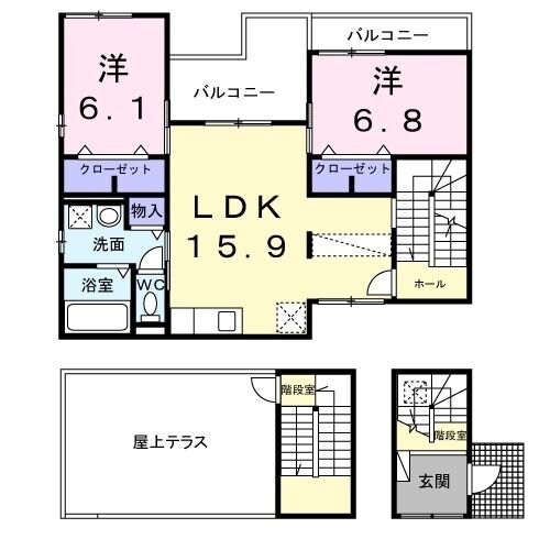 ベルシェール片倉の物件間取画像