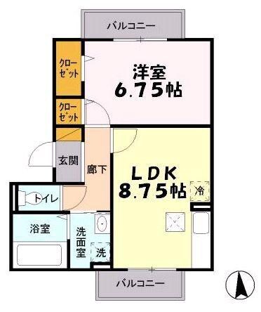 ヒルズ・カーリアＡ　の物件間取画像