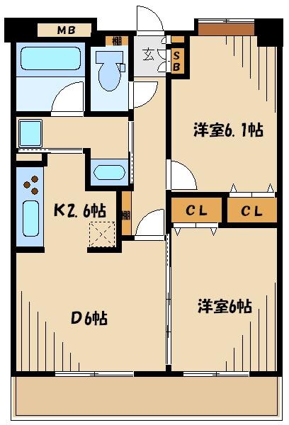 リベルタ港北の物件間取画像