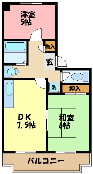 パインクレスト１番館の物件間取画像