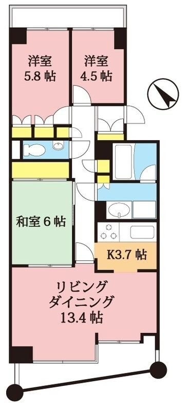 たまプラーザスカイマンションの物件間取画像