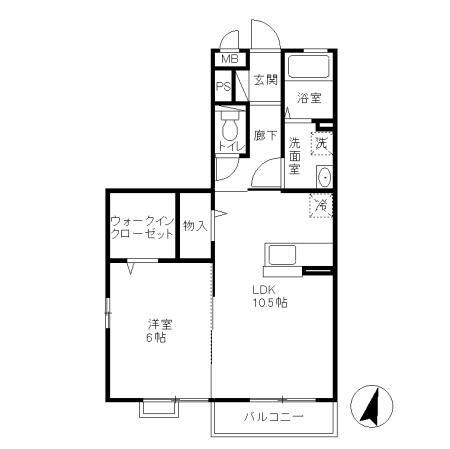 クレール湘南台2の物件間取画像