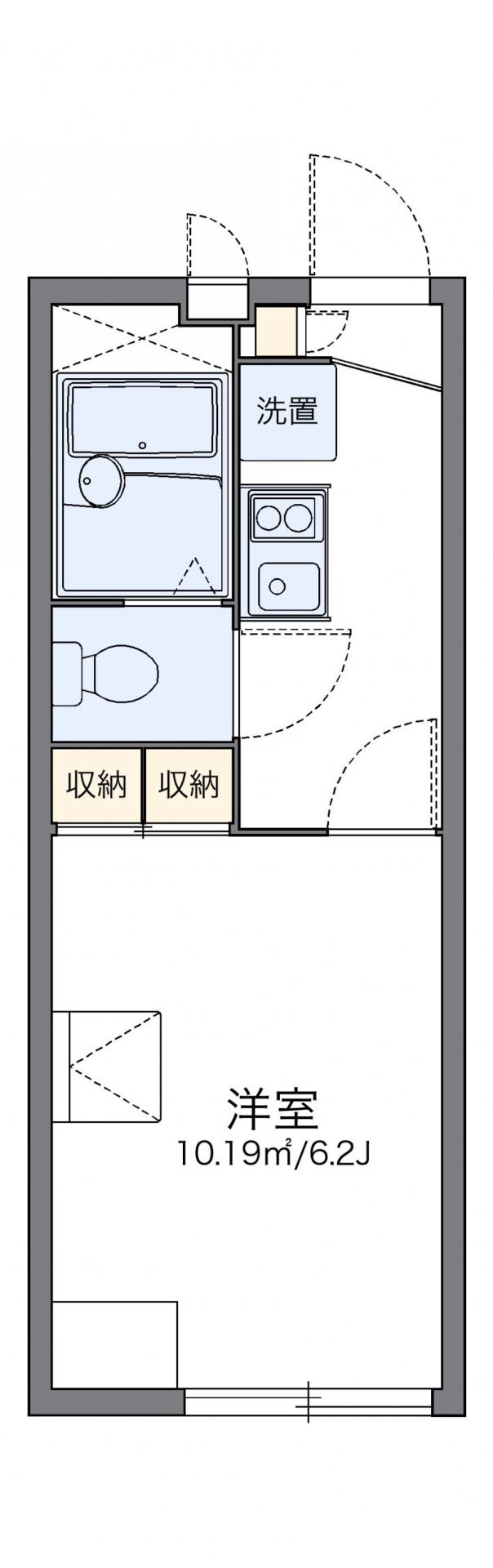 レオパレスヒルズ島台の物件間取画像