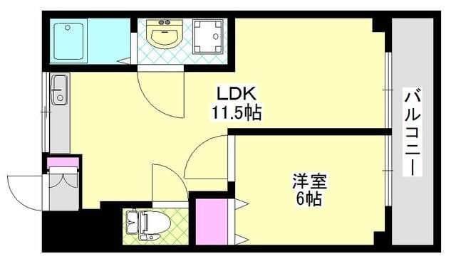 ゼフィールマンションＢ棟の物件間取画像