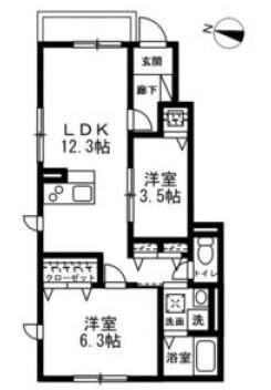 綾瀬市寺尾南2丁目賃貸住宅【新築】(仮称)の物件間取画像