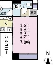 ジュネス南林間IIの物件間取画像