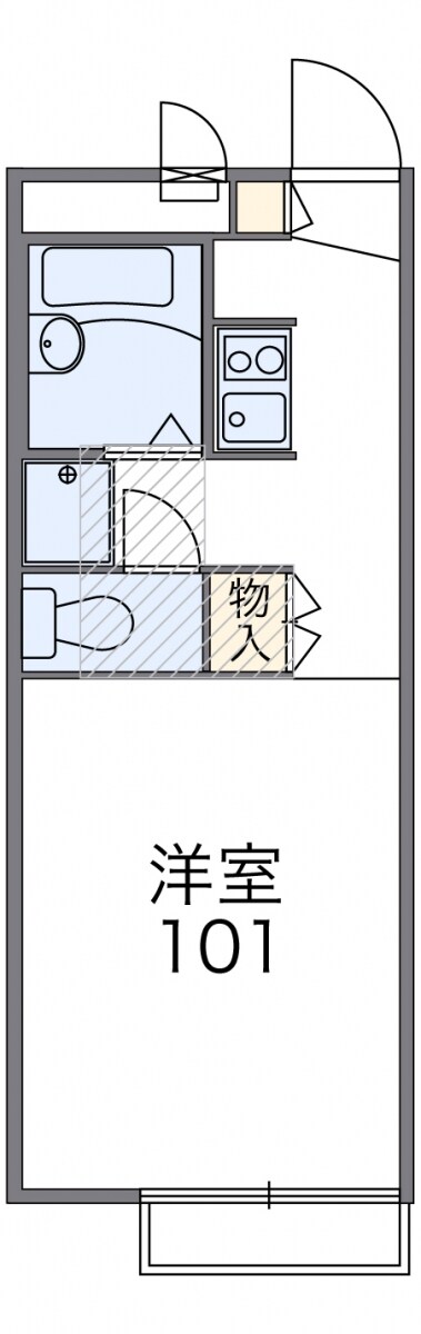 レオパレスソーラーヒルズの物件間取画像