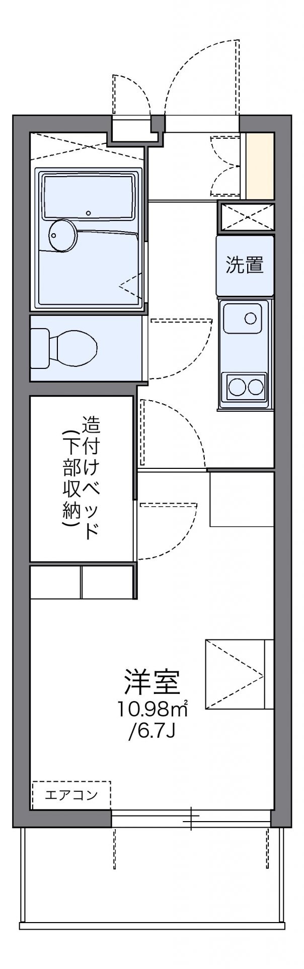 レオパレス伊勢吉の物件間取画像