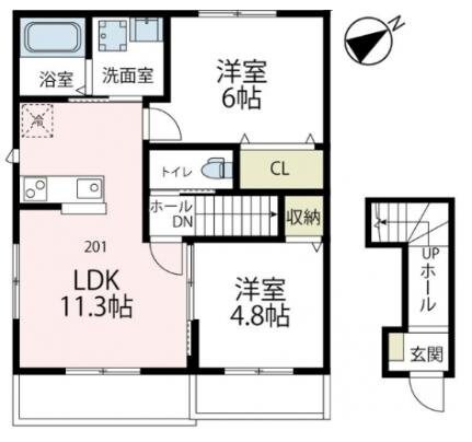 クリオコートII（仮称ユアメゾン南栗原）の物件間取画像