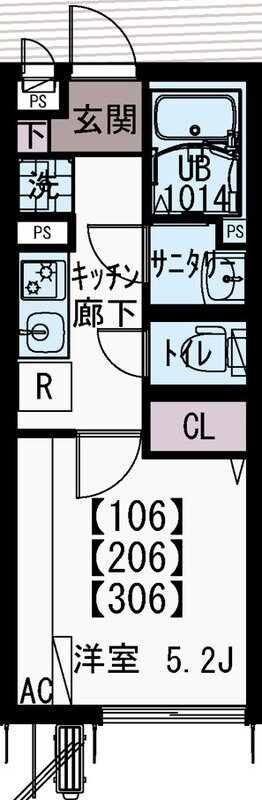 IXO国分北の物件間取画像