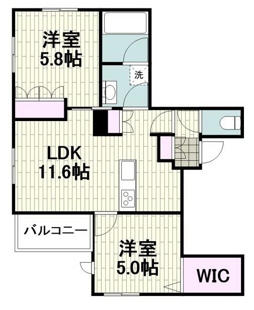 (仮称)大和東２丁目メゾン北棟の物件間取画像