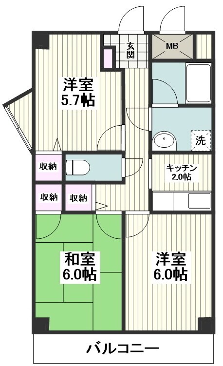 デューヒルズ壱番館の物件間取画像