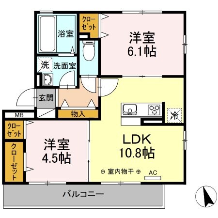 ジェルベーラ湘南の物件間取画像