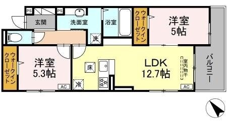 ビエント新横浜の物件間取画像