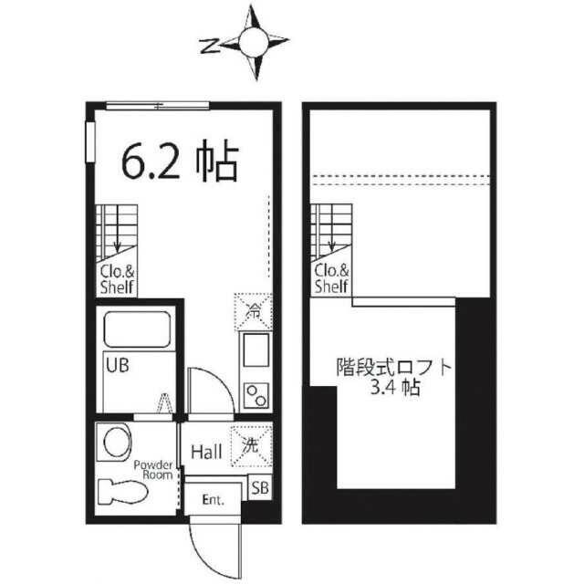 ハーミットクラブハウス下末吉の物件間取画像