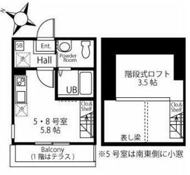 ハーミットクラブハウス横浜松ヶ丘の物件間取画像