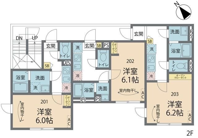 カインドネス横浜中山の物件間取画像