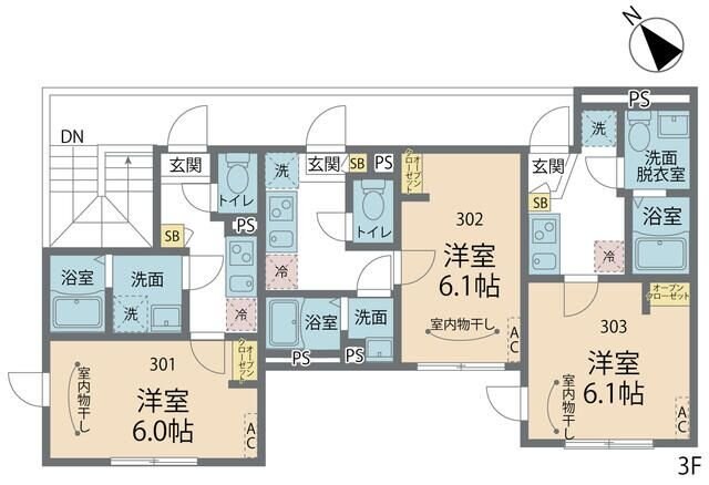 カインドネス横浜中山の物件間取画像