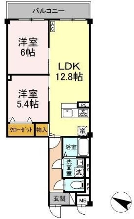 エルデ大倉山の物件間取画像