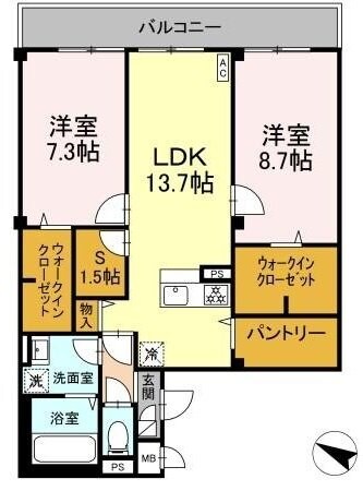 エルデ大倉山の物件間取画像