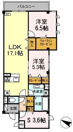 エルデ大倉山の物件間取画像