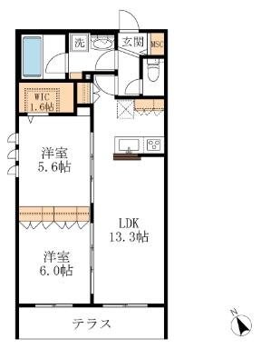 Ｌａ　Ｃｏｕｒ　Ｍｉｙａｋｏ　Ｅａｓｔの物件間取画像