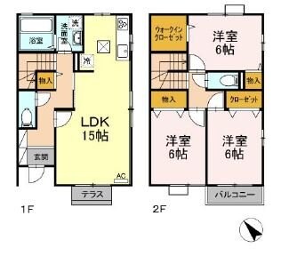 プロイド中央Ｅ棟の物件間取画像