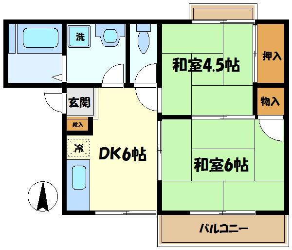 大町アーバンハイツの物件間取画像