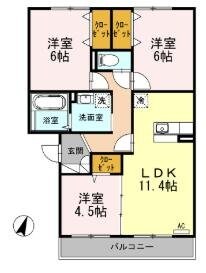 グランレーヴCの物件間取画像