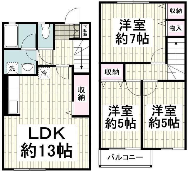 サンヒルズテラスの物件間取画像