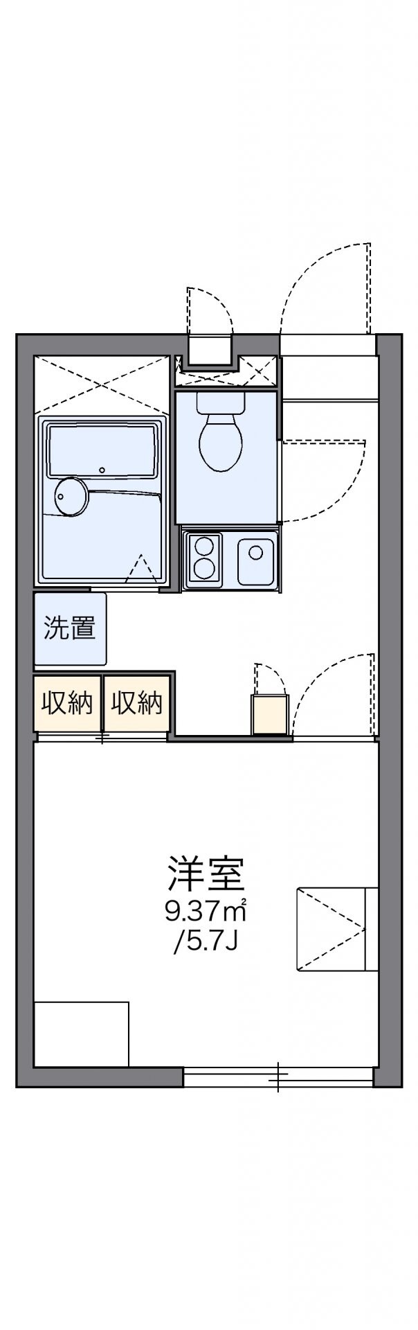 レオパレスフローラの物件間取画像