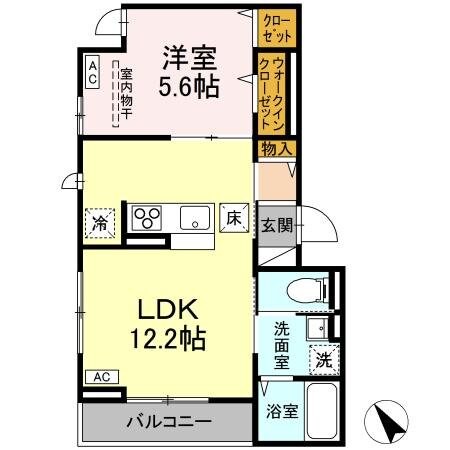 Ｄ－ＲＯＯＭ連坊の物件間取画像