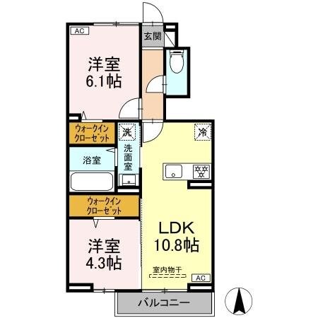 D-ROOMあさかや　IIの物件間取画像