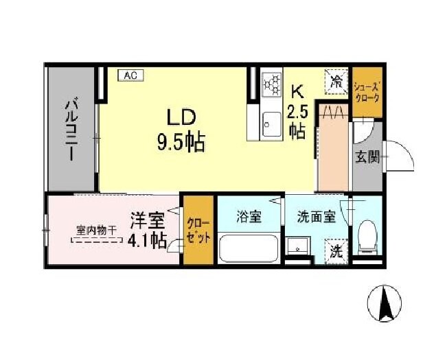 Ｄ-ＲＯＯＭ薬師堂の物件間取画像